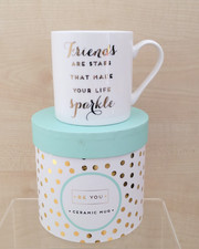 Be You Mug In Gift Box "Friends Are Stars That Make Your Life Sparkle" 