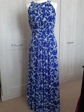 Blue Floral Maxi Dress~Size 12~Ronni Nicole for QVC~Worn Once~A Bit Different 
