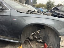2014 AUDI A4 FRONT RIGHT DRIVER SIDE WING / FENDER OEM GREY. LX7R