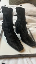 Black Velvet Ankle boots Size