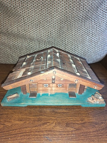 Wooden chalet music box in - chalet,
