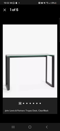 John lewis tropez desk chrome - john,