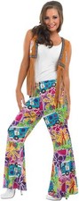 Womens 1960s Hippie Flares