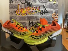 Mens saucony featherweight Running Shoes Type A9 Trainer's orange Yellow uk9.5