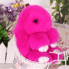 Cute Charm Key Chain Bag pendant Plush Bunny Toy Rabbit Fur Doll Gifts Keychain