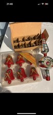 Vintage Christmas Decorations Bundle of Baubles And Tree Topper