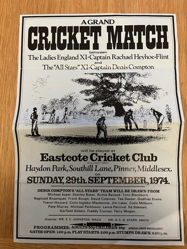 Vintage poster cricket match - vintage,