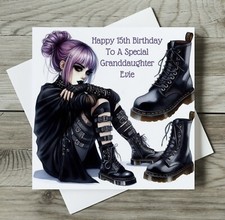 Gothic Birthday Card Goth Girl