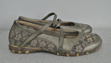 Grey textile slip on women Mary Jane one strap pumps size 8 (EU 41) Skechers