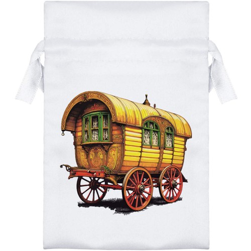Vintage romany caravan satin - romany,
