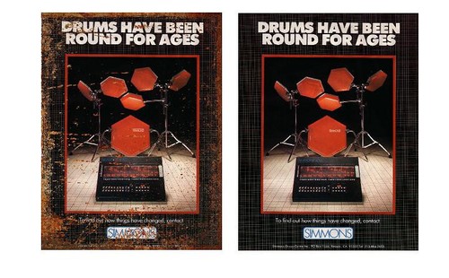 Simmons drums retro metal sign - simmons,