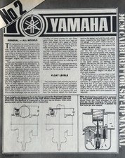 YAMAHA CARBURETTOR SET UP ORIGINAL 1978 ARTICLE COVERING 4 PAGES