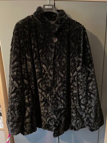 Dennis basso black faux fur - dennis,