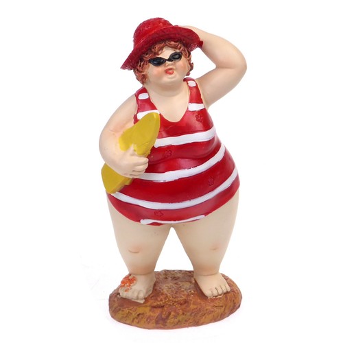Bathing lady ornament red - red, &