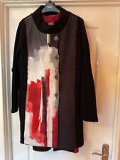 womens Etnia wine coloured dress and coat suit immaculate condition 