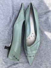 Faith duck egg - green, leather