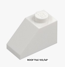 LEGO Roof Tile 1x2/45° White