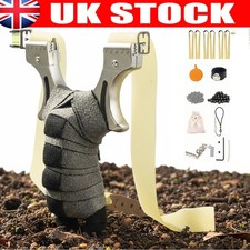 Stainless Steel Catapult Powerful Hunting Slingshot High Velocity 200Ammo Huntin