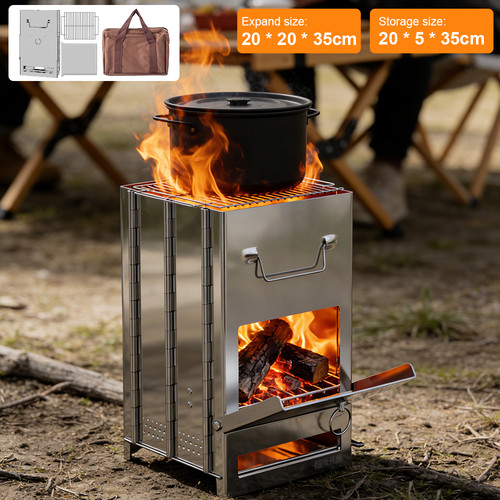Camping portable wood - wood, burning