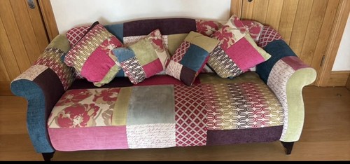 Patchwork seater sofa with - sofa,