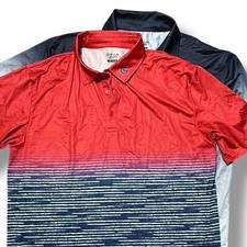 Bundle 2 Gear Up Sport Polo Shirt Gradient Athletic Training Golf Casual Mens L