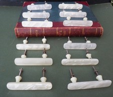 Lucite Pearlescent Handles Cabinet Furniture 1950s Vintage  x 12