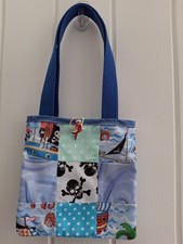 New Handmade Small Material Fabric Patchwork Pirate Themed Bag