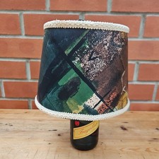 Vintage 50s Mid Century Modern Retro Drum Lampshade Abstract Design 6.75" High 
