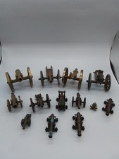 Vintage Brass & Cast Iron Set Of 13 Toy Military Cannons Unbranded