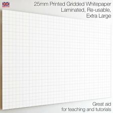 LAMINATED Square Grid Paper XL Sheet for School Teaching Classroom Learning