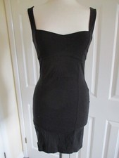 Miss Selfridge - Black Bodycon, Stretchy, Pencil Mini Dress - UK12/EU40 (Small)