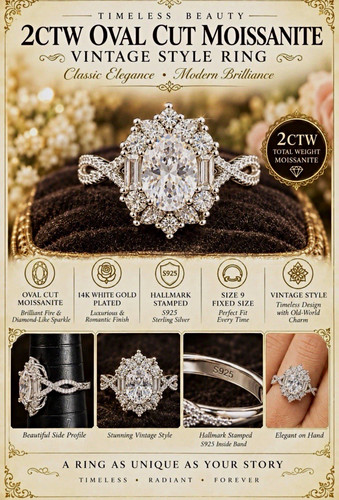 2ctw oval moissanite halo - 2ctw,