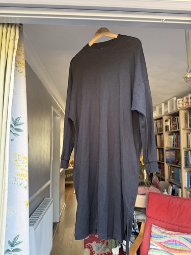 Monki black midi long - black, long-sleeve