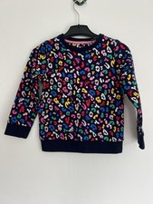 Girls Joules Jumper Sweatshirt Age 6 Venture Navy Leopard Bee Print NEW OL04