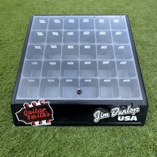 Jim Dunlop USA Guitar Pick Display Case Dealer Pick Box Storage Rare