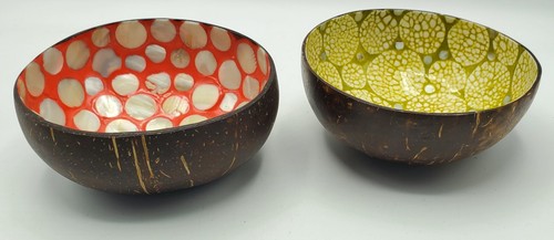 Pair natural coconut - natural, bowls