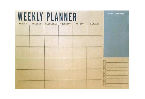 Weekly planner desk pad - weekly,