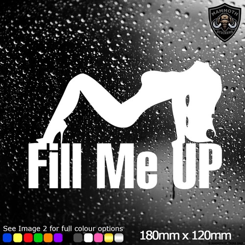 Fill funny car sticker - up,