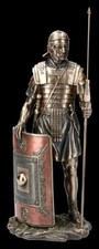 Roman Figure - Soldier With Spear And Shield - Veronese Statue Knight Warrior