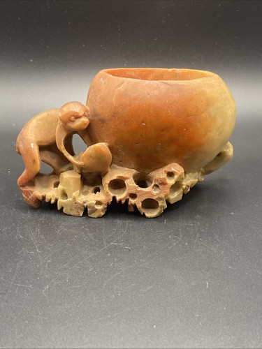 Vintage hand carved soapstone - vintage,