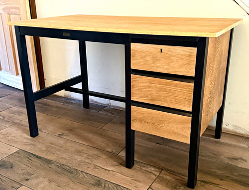 Vintage oak writing desk - oak,