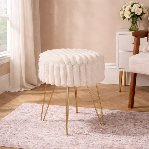 Dressing table stool ribbed - dressing,