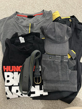 Mens McDonalds Crew Staff Uniform Trousers T Shirt Hat Apron Belt USED Costume A