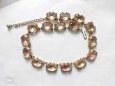 Vintage Faux Ametrine Riviere Style Necklace
