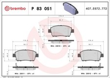 Brembo P 83 051 brake pad set