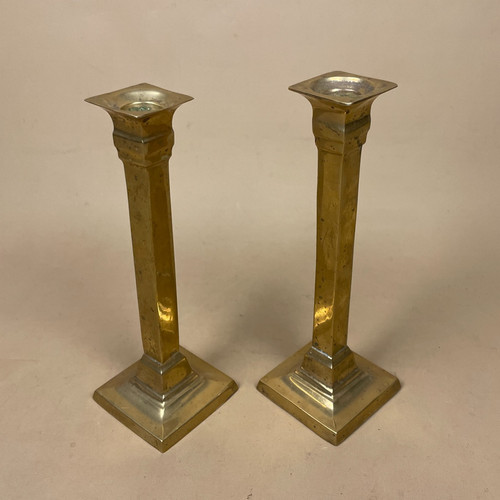Pair gold brass - pair, of