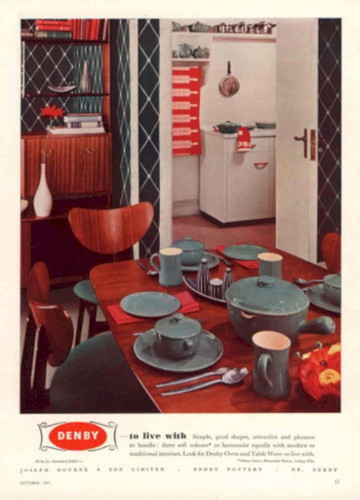 Denby kitchen setting 1950s - kitchen,