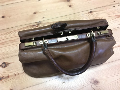 Vintage brown leather small - leather,