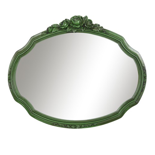 Vintage oval mirror with - mirror, rose