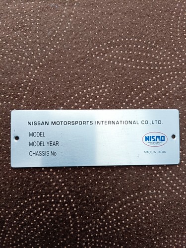 Nismo serial number tag nissan - nismo,